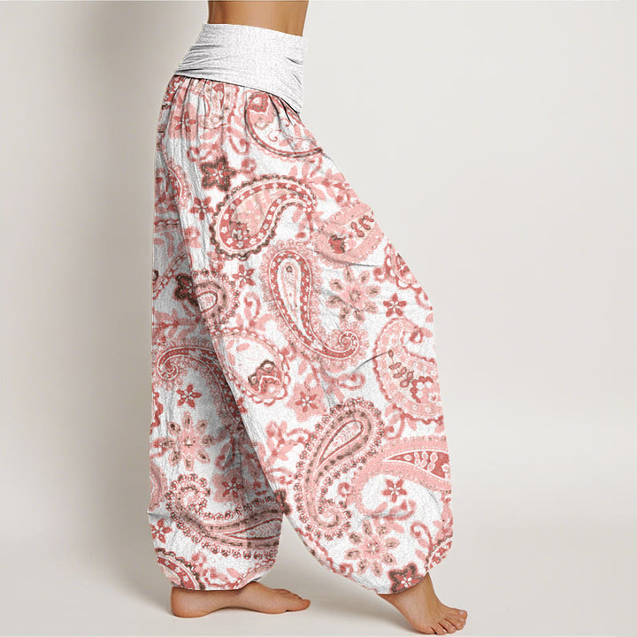 Buddha Stones Casual Paisley Pattern Women's Elastic Waist Harem Pants - image 6