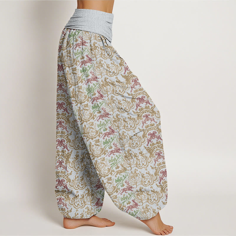 Buddha Stones Animal Stripes Design Women's Elastic Waist Harem Pants - image 7