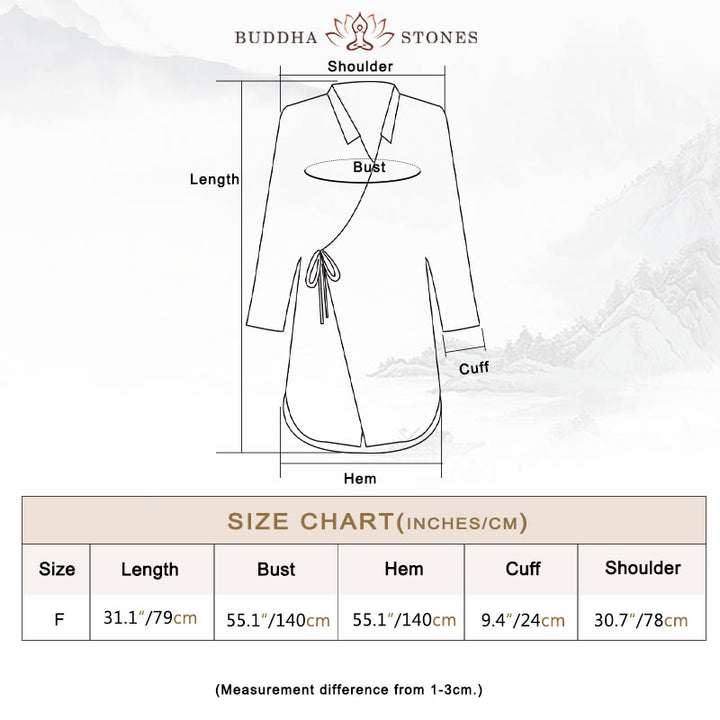 Buddha Stones Meditate Ramie Cotton Clothing - image 3