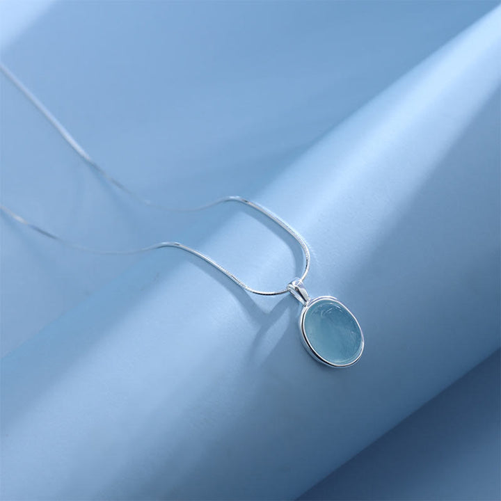 Buddha Stones 925 Sterling Silver Aquamarine Healing Clavicle Chain Necklace Pendant - image 10