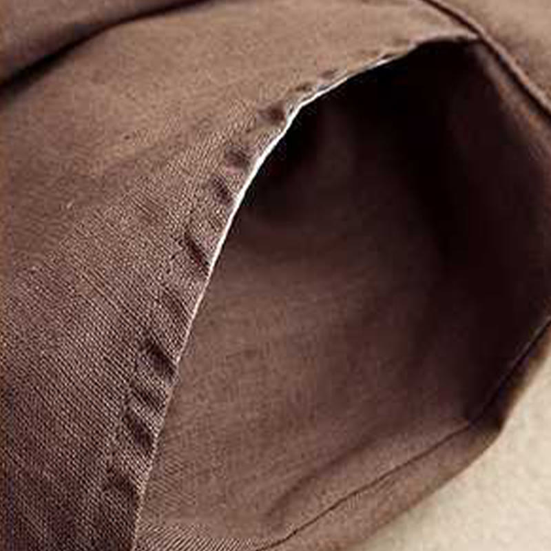 Buddha Stones Summer Casual Solid Color Zipper Button Acrylic Fiber Frog Button Women's Shorts With Pockets - image 2