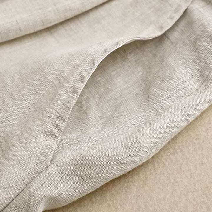 Buddha Stones Summer Casual Solid Color Zipper Button Acrylic Fiber Frog Button Women's Shorts With Pockets - image 20