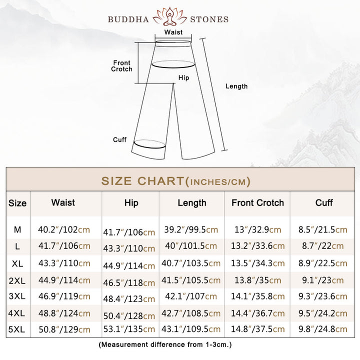 Buddha Stones 2Pcs Tang Suit Traditional Frog-Button Uniform Long Sleeve Shirt Pants Men's Set - image 5