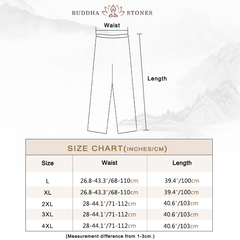 Buddha Stones 2Pcs Plain Tang Suit Men's Frog-Button Long Sleeve Shirt Pants Set - image 3