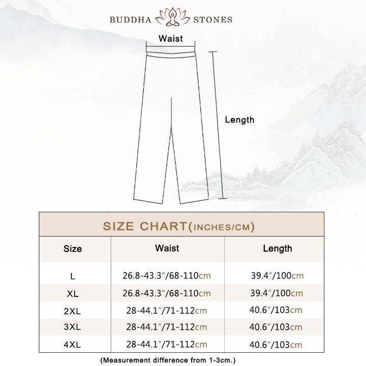 Buddha Stones 2Pcs Plain Tang Suit Men's Frog-Button Long Sleeve Shirt Pants Set - image 3