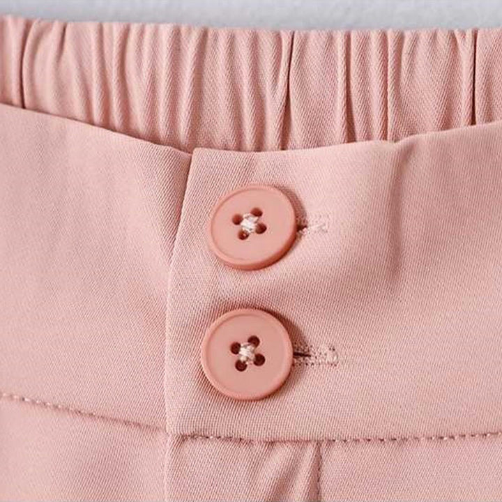 Buddha Stones Summer Casual Zipper Button Loose Plain Cotton Linen Women's Shorts With Pockets - image 17