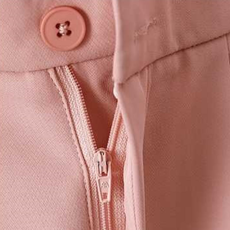 Buddha Stones Summer Casual Zipper Button Loose Plain Cotton Linen Women's Shorts With Pockets