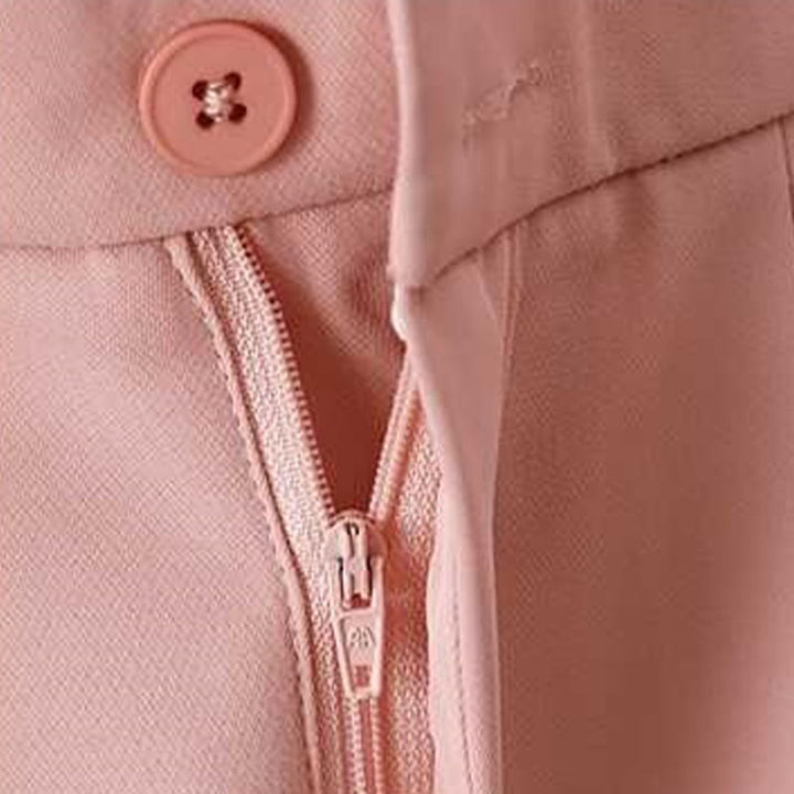 Buddha Stones Summer Casual Zipper Button Loose Plain Cotton Linen Women's Shorts With Pockets - image 18