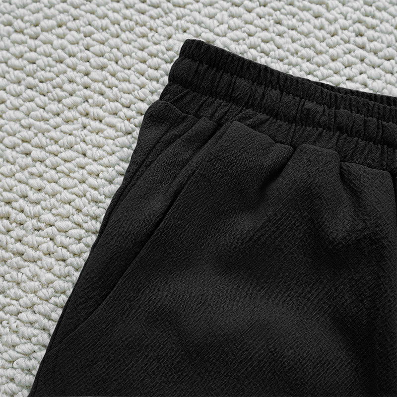 Buddha Stones Summer Plain Color Splicing Design Cotton Linen Women's Pants With Pockets - image 10