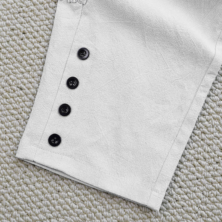 Buddha Stones Summer Plain Color Splicing Design Cotton Linen Women's Pants With Pockets - image 6