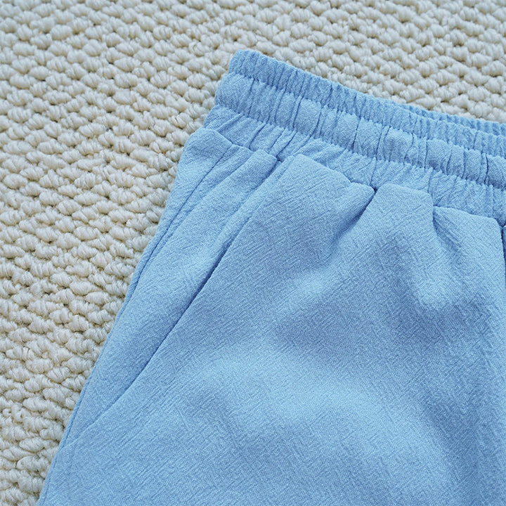 Buddha Stones Summer Plain Color Splicing Design Cotton Linen Women's Pants With Pockets - image 32