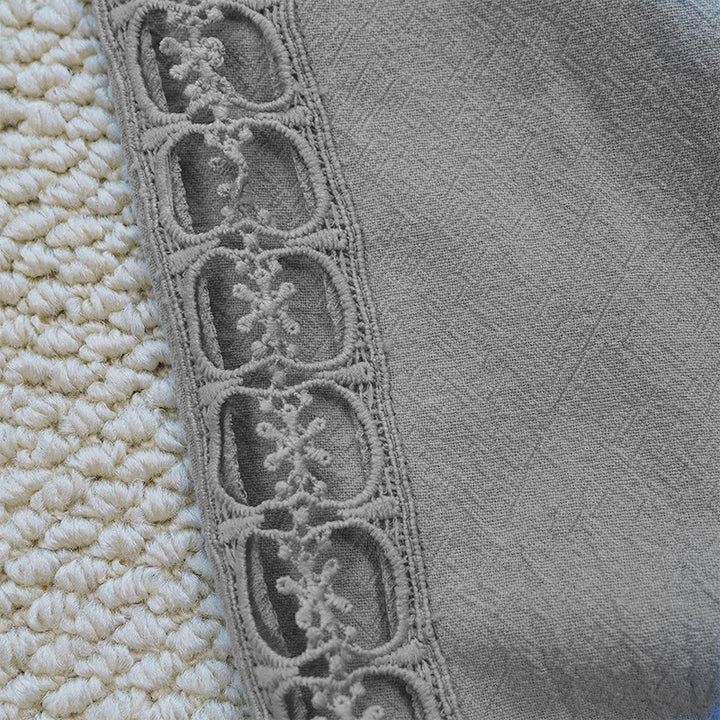 Buddha Stones Summer Plain Color Splicing Design Cotton Linen Women's Pants With Pockets - image 19