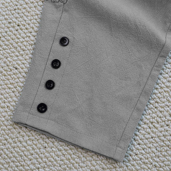 Buddha Stones Summer Plain Color Splicing Design Cotton Linen Women's Pants With Pockets - image 20