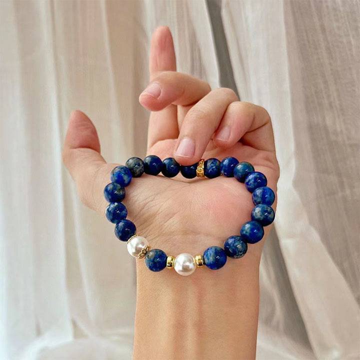 Buddha Stones Lazurite Beads Serenity Balance Bracelet