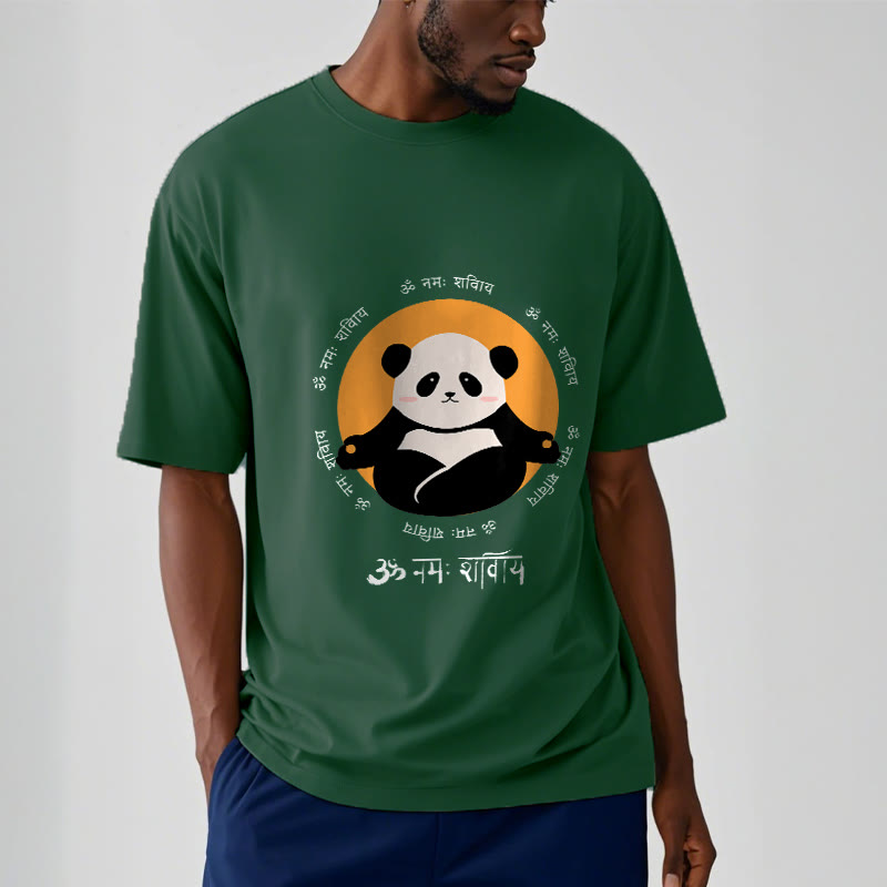 Buddha Stones Panda Sanskrit Namah Shivaya Tee T-shirt - image 11