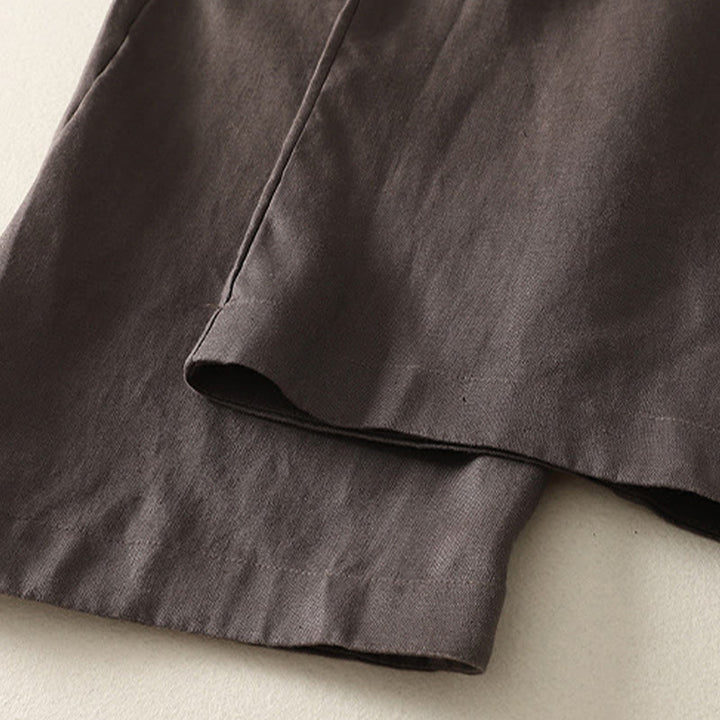 Buddha Stones Daily Plain Simple Design Cotton Linen Women's Pants With Pockets - image 14