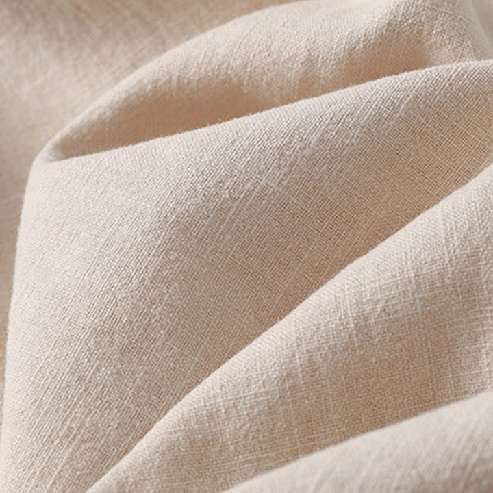 Buddha Stones Commute Solid Color Elastic Waistband Cotton Linen Women's Pants With Pockets - image 3