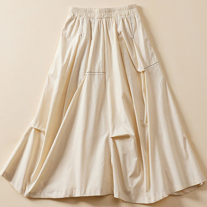 Buddha Stones Summer Casual Irregular Design Women's Skirt With Pockets - image 1