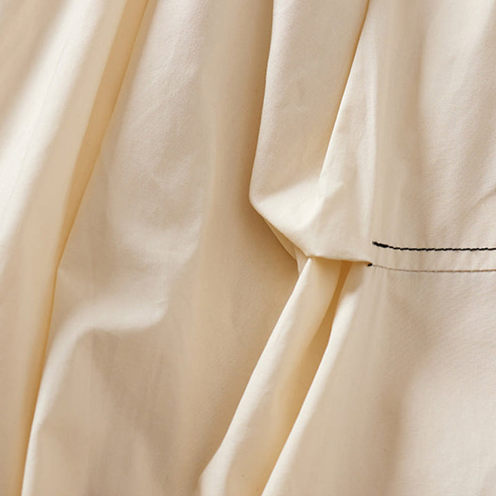 Buddha Stones Summer Casual Irregular Design Women's Cotton Skirt With Pockets - image 4