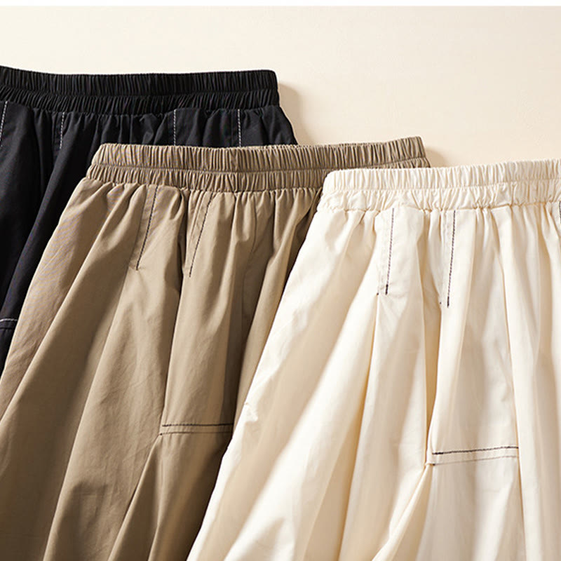 Buddha Stones Summer Casual Irregular Design Women's Cotton Skirt With Pockets - image 11