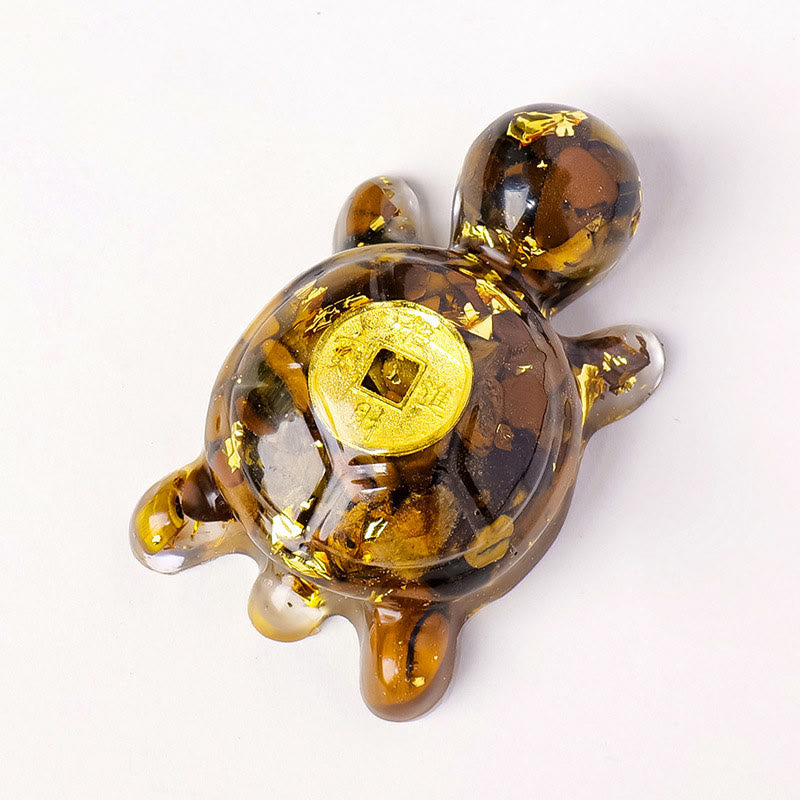 Buddha Stones Small Various Crystal Green Aventurine Amethyst Turtle Copper Coins Luck Home Decoration - Tiger Eye 5*3cm - image 10