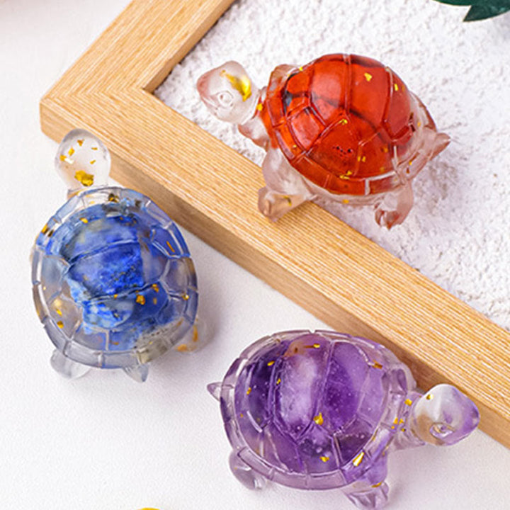 Buddha Stones Various Stone Citrine Green Aventurine Amethyst Mini Turtle Prosperity Home Decoration - image 28