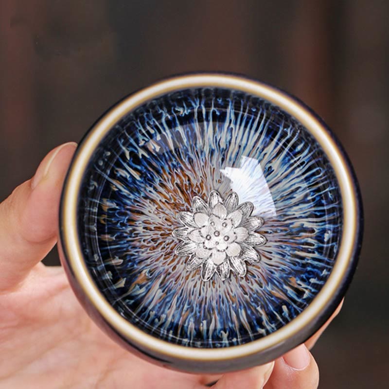 Buddha Stones Handmade Chinese Jianzhan Koi Fish Lotus Dragon Phoenix 12 Chinese Zodiac Ceramic Teacup Kung Fu Tea Cup 70ml - image 9