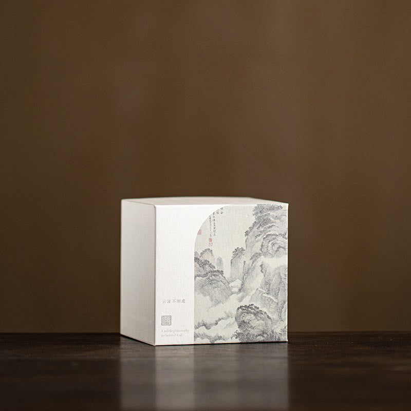 Buddha Stones Small Cute Cat Teacup Kung Fu Tea Cup 60ml - Mountain Gift Box(Box Only) 10*10*10cm - image 18