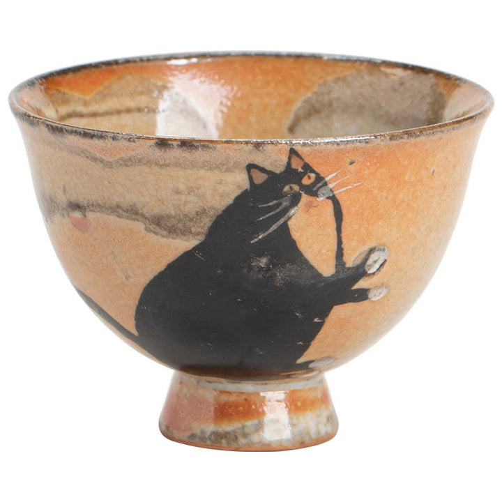 Buddha Stones Small Cute Cat Teacup Kung Fu Tea Cup 60ml - image 4