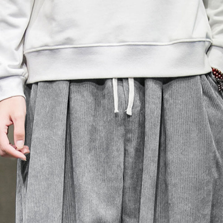 Buddha Stones Casual Plain Cotton Bloomer Men's Pants With Pockets - image 16