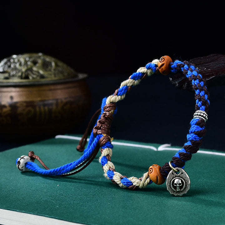 Buddha Stones Tibetan Hand-woven Garuda String Luck Bracelet