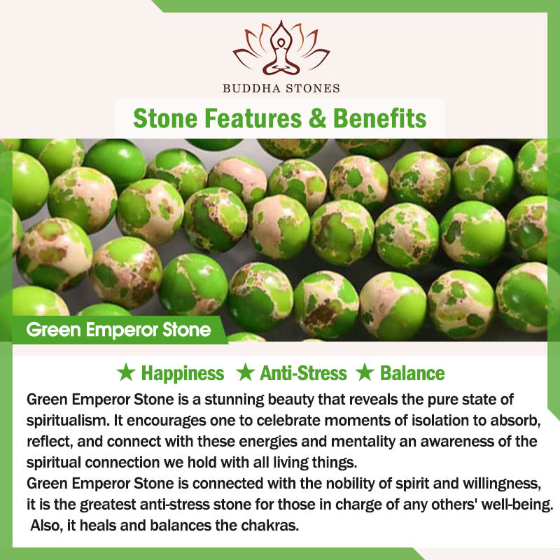 Buddha Stones Natural Emperor Stone Geometric Crystal Anti-Stress Earrings