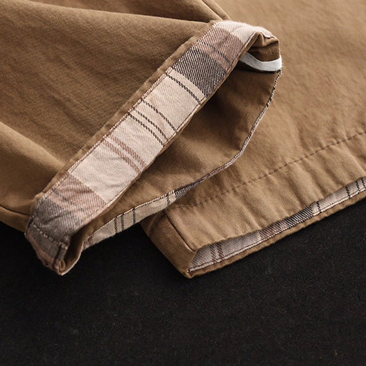 Buddha Stones Casual Plain Patched Cuff Design Women's Cotton Harem Cropped Pants With Pockets - image 5