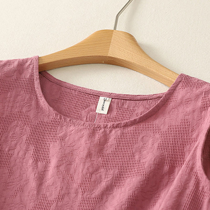 Buddha Stones Summer Solid Color Sleeveless Women's Cotton Linen Vest Waistcoat - image 13