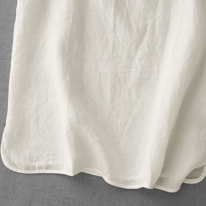 Buddha Stones Summer Plain Adjustable Strap Design Women's Cotton Linen Vest Waistcoat - image 12