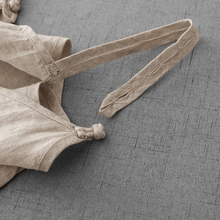 Buddha Stones Summer Plain Adjustable Strap Design Women's Cotton Linen Vest Waistcoat - image 3