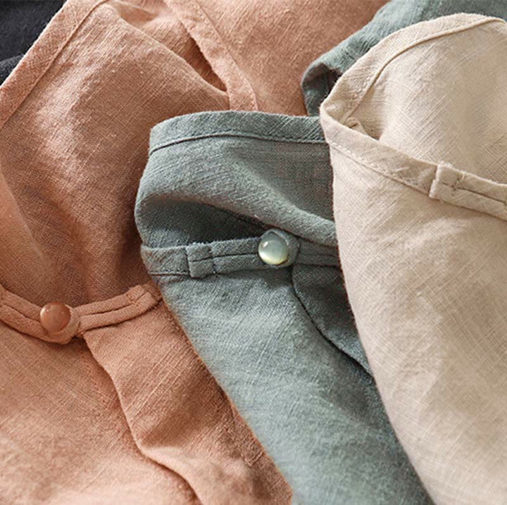 Buddha Stones Spring Patchwork Simple Sleeveless Design Cotton Women's Vest - image 19