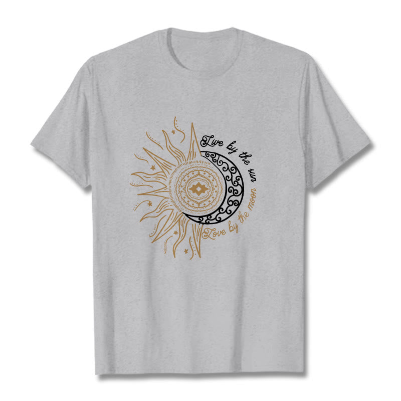 Buddha Stones Live By The Sun Love By The Moon Tee T-shirt - LightGrey - 2XL - image 20