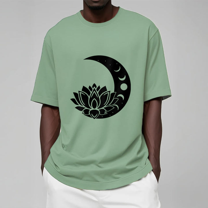 Buddha Stones Crescent Moon Lotus Flower Sun Tee T-shirt - image 15