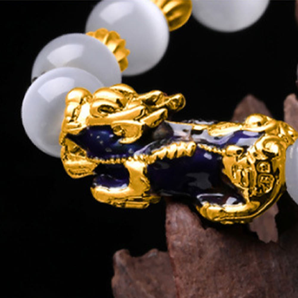 Buddha Stones Cat Eye Color Change PiXiu Support Bracelet