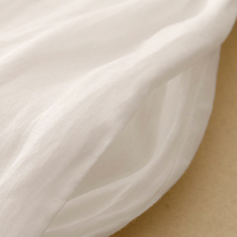 Buddha Stones Geometric Embroidery Elastic Waist Women's Cotton Linen Wide Leg Pants With Pockets - image 23