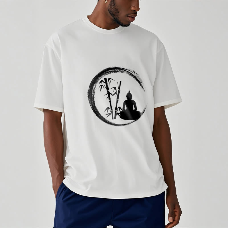 Buddha Stones Zen Buddha Statue Sitting Bamboo Meditation Tee T-shirt - image 8