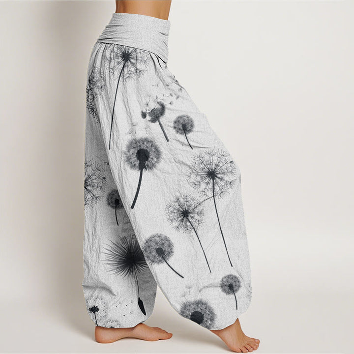 Buddha Stones Casual Dandelion Pattern Women's Elastic Waist Harem Pants - image 10