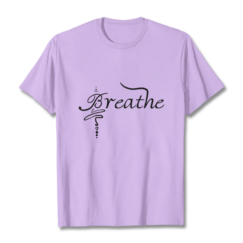 Buddha Stones Breathe Word Tee T-shirt