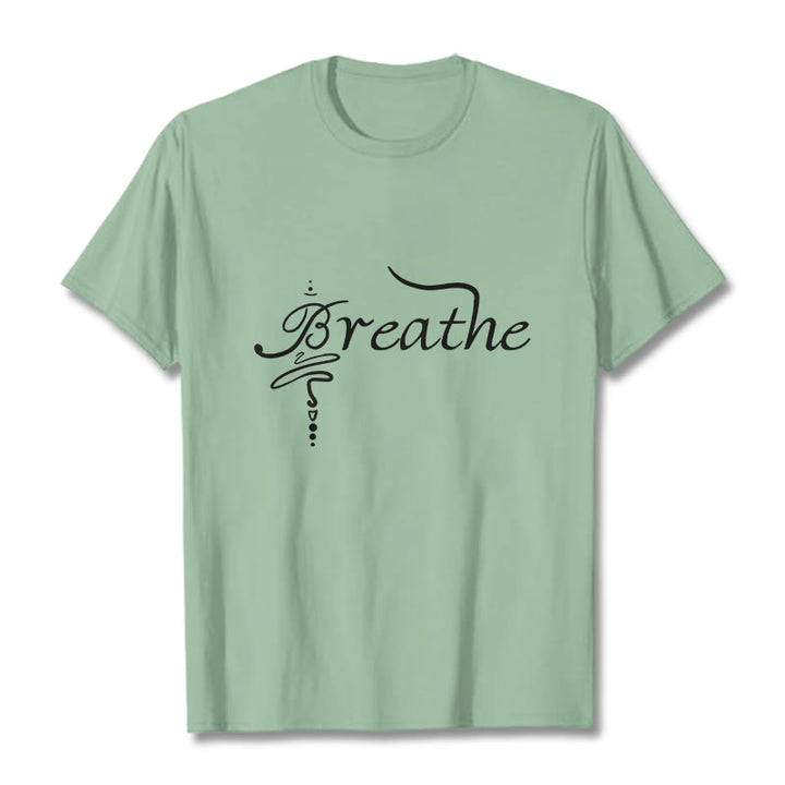 Buddha Stones Breathe Word Tee T-shirt