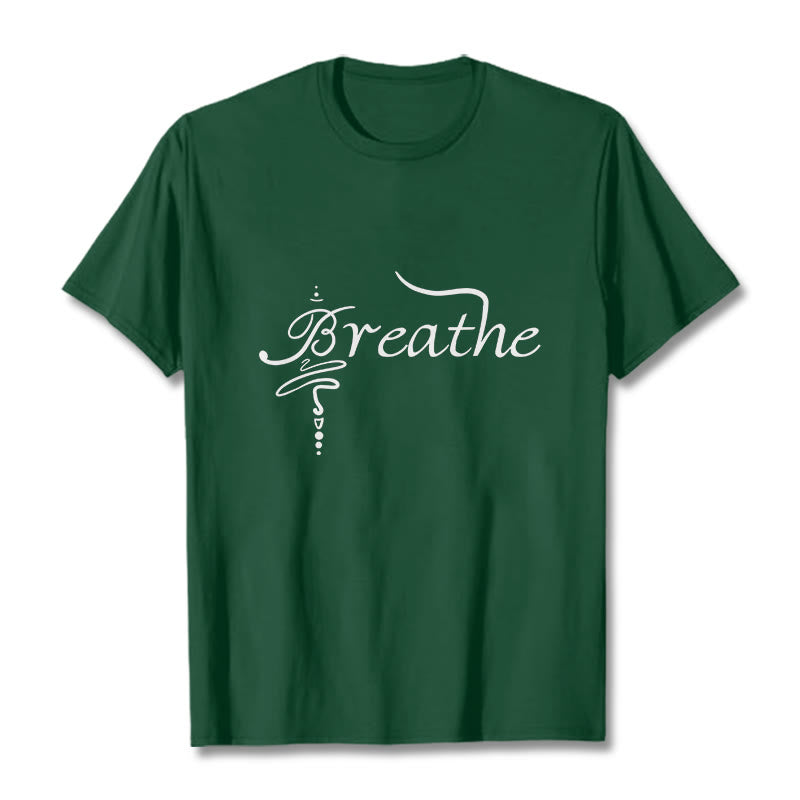 Buddha Stones Breathe Word Tee T-shirt