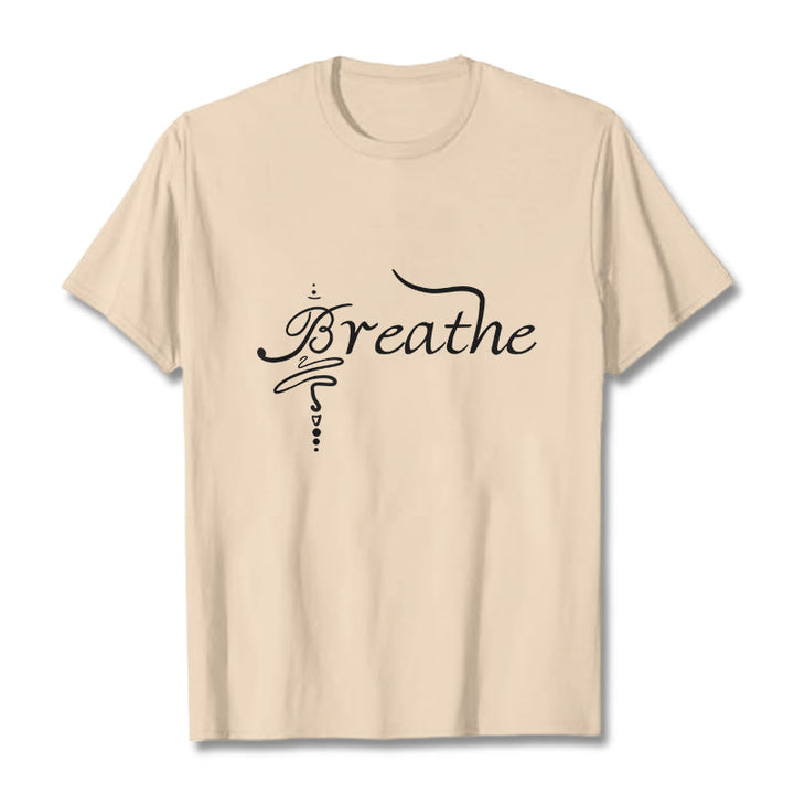 Buddha Stones Breathe Word Tee T-shirt