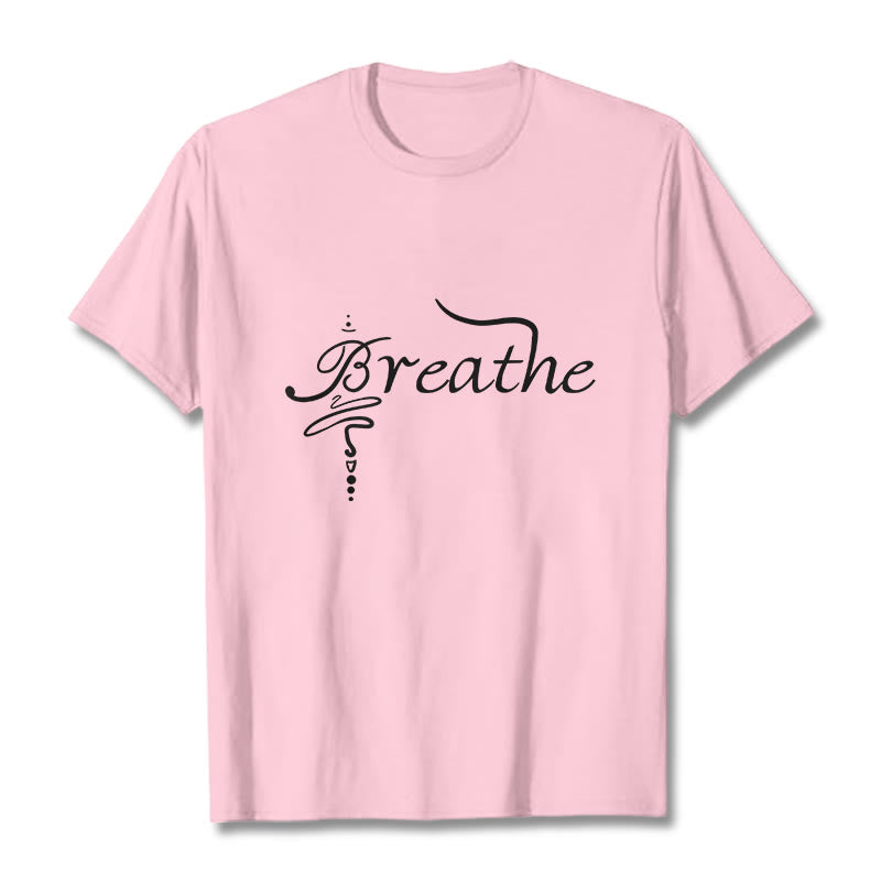 Buddha Stones Breathe Word Tee T-shirt