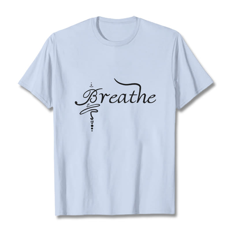 Buddha Stones Breathe Word Tee T-shirt