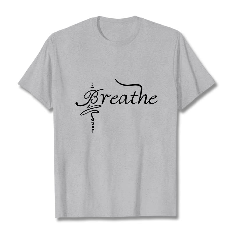 Buddha Stones Breathe Word Tee T-shirt